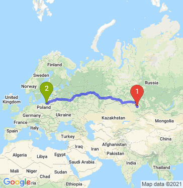Маршрут из Барнаула в Калининград