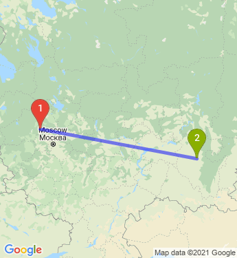 Маршрут из Твери в Уфу