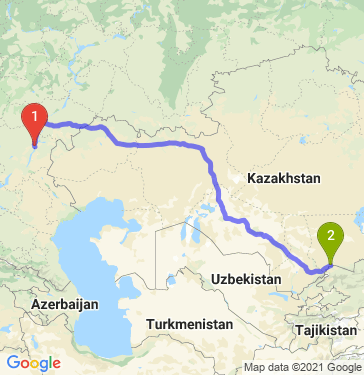 Маршрут из Камышина в Тараза