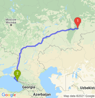 Маршрут из Миасса в Сочи