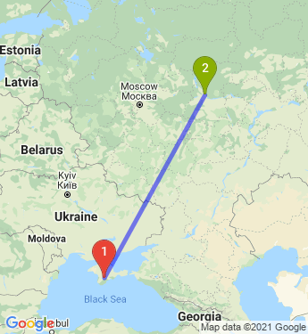 Маршрут из Симферополя в Нижний Новгород