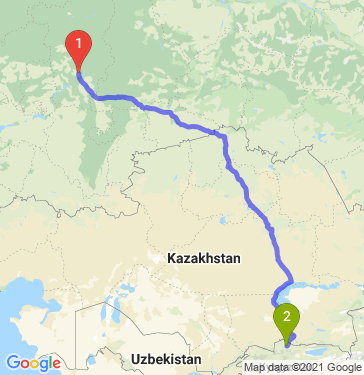 Маршрут из Перми в Бишкек
