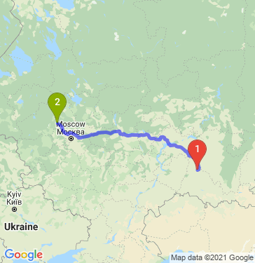 Маршрут из Матвеевки в Тверь