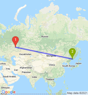 Маршрут из Октябрьского в Уссурийск