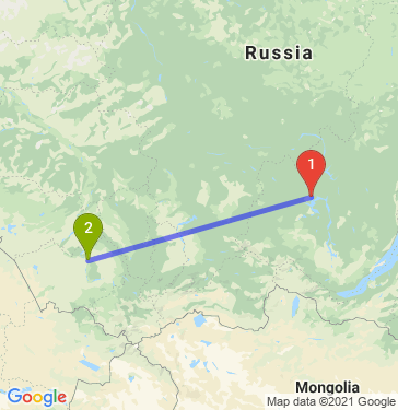Маршрут из Братска в Барнаул