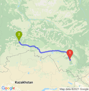 Маршрут из Барнаула в Тюмень