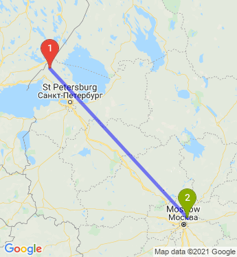 Маршрут из Прудов в Пушкино