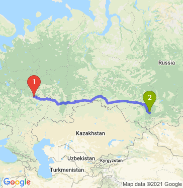 Маршрут из Новочебоксарска в Шерегеша