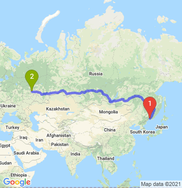 Маршрут из Уссурийска в Казань