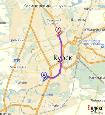 Маршрут по Курску