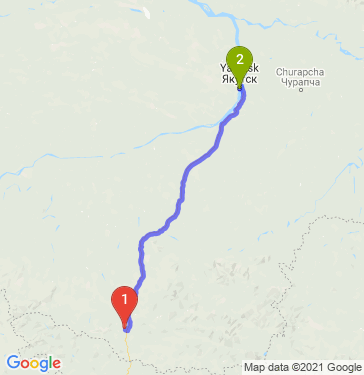 Маршрут из Нерюнгри в Якутск