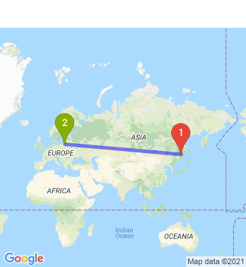 Маршрут из Хабаровска в Большое Исаково