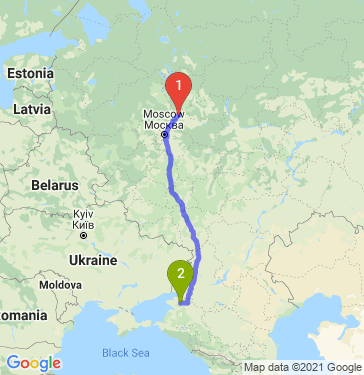 Маршрут из Переславля-Залесского в Староминскую