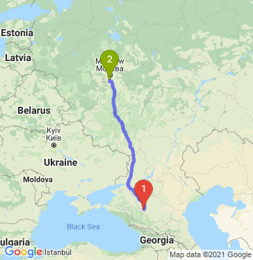 Маршрут из Ставрополя в Подольск