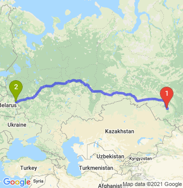 Маршрут из Барнаула в Красное