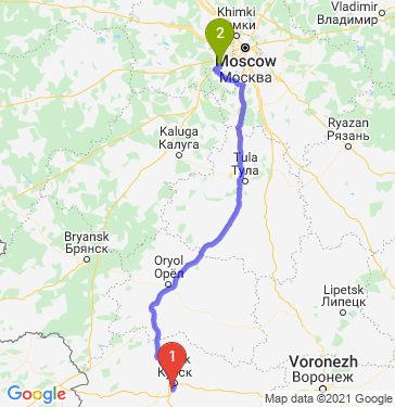 Маршрут из Курска в Апрелевку