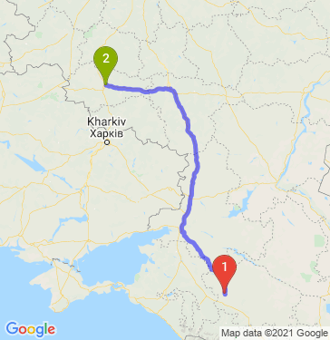 Маршрут из Ставрополя в Курск