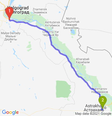 Маршрут из Волгограда в Старокучергановку