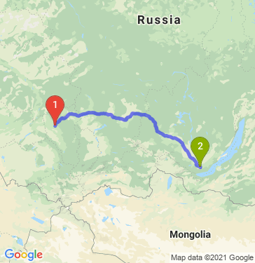 Маршрут из Кемерова в Иркутск