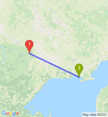 Маршрут из Теплого Ключа в Магадан