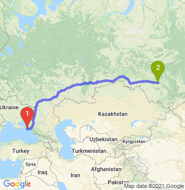 Маршрут из Новороссийска в Новосибирск