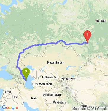 Маршрут из Кемерова в Сумгаита