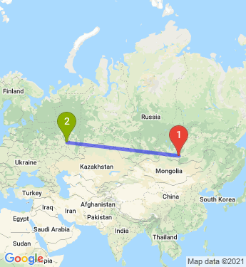 Маршрут из Улан-Удэ в Набережные Челны