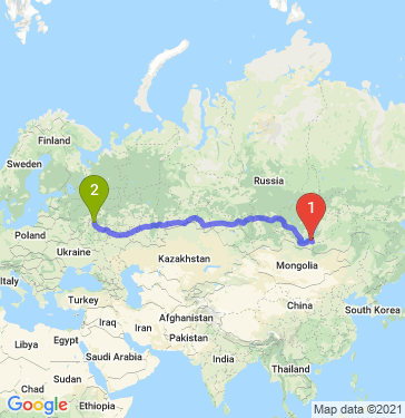 Маршрут из Улан-Удэ в Воскресенск