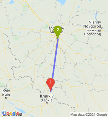 Маршрут из Прохоровки в Домодедово