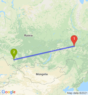 Маршрут из Алдана в Барнаул