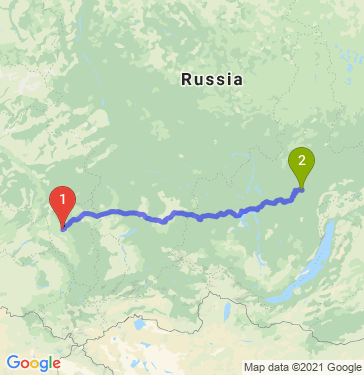 Маршрут из Кемерова в Верхнемарково