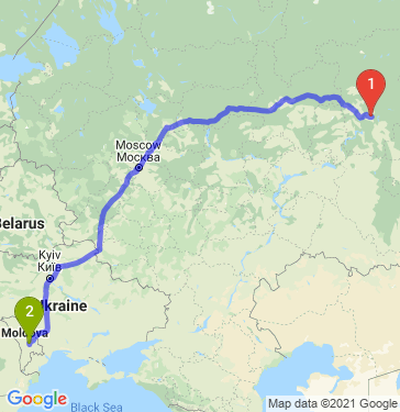 Маршрут из Перми в Кишинева