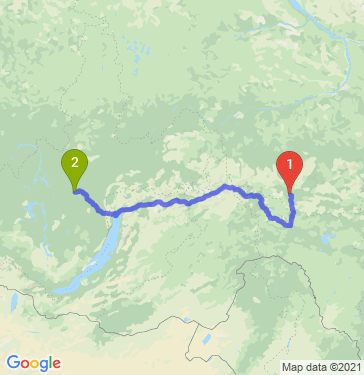 Маршрут из Нерюнгри в Усть-Кута