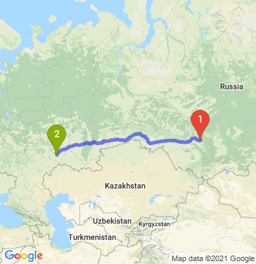 Маршрут из Кемерова в Самару