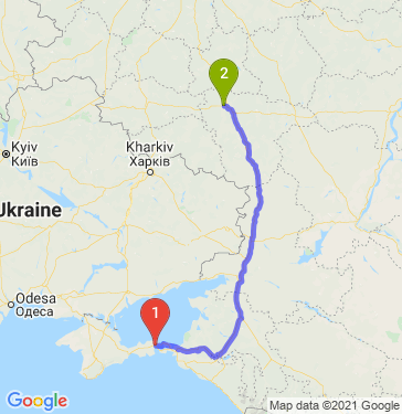 Маршрут из Керчи в Воронеж