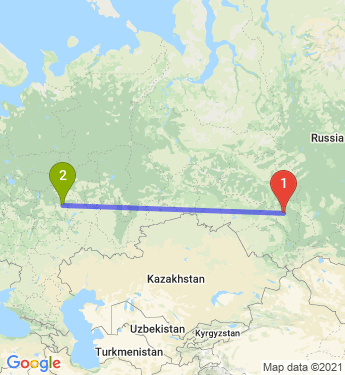 Маршрут из Кемерова в Чебоксары