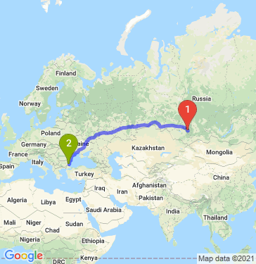 Маршрут из Новокузнецка в Несебыра