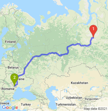 Маршрут из Ноябрьска в Chișinău