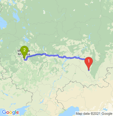 Маршрут из Стерлитамака в Домодедово