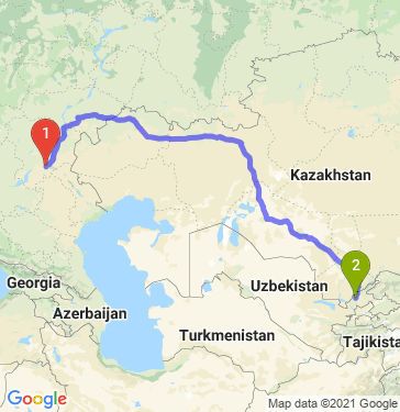 Маршрут из Волгограда в Тошкент