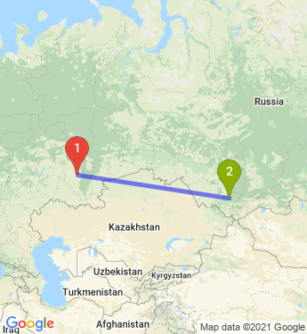 Маршрут из Уфы в Горно-Алтайска