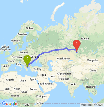Маршрут из Барнаула в Салоники