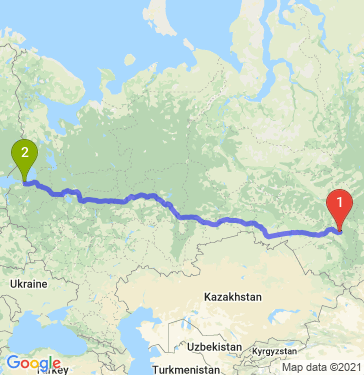 Маршрут из Кемерова в Всеволожск