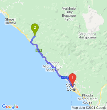 Маршрут из Сочи в Алексеевку