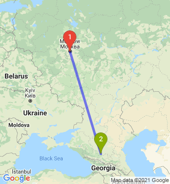 Маршрут из Москвы в Пятигорск