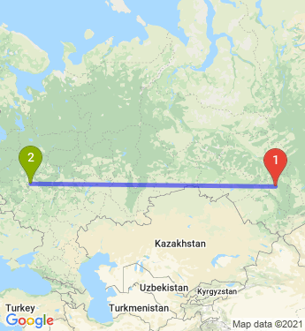 Маршрут из Кемерова в Москву