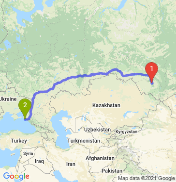 Маршрут из Барнаула в Гайдука