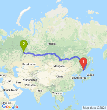 Маршрут из Артема в Екатеринбург