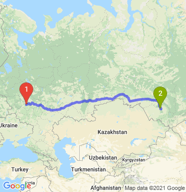 Маршрут из Тулы в Барнаул