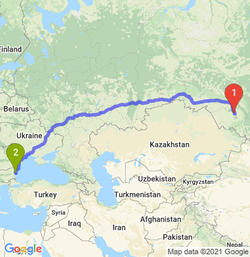 Маршрут из Барнаула в Варну